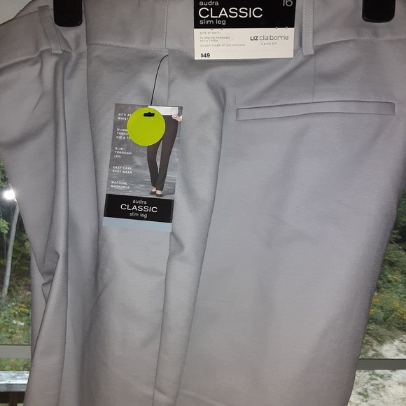 Claiborne casual pants size 16 Grey - Picture 4 of 5